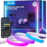 Govee Neon LED Strip für Sockelleiste,5M RGBIC LED Streifen Matter-Kompatible für Wandlinien und Ecken, Musiksync, Zuschneidbar, Neon Licht Deko für Wohnzimmer, Korridor, Schlafzimmer