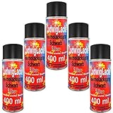 LudwigLacke 5 x 400ml Thermolack Spraydose in Silber bis 800 Grad Autolack