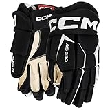 CCM AS550 YT TAC Eishockey Handschuhe, Schwarz/Weiß,...