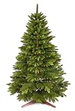 Weihnachtsbaum künstlich 220cm TESTSIEGER - Naturgetreue Spritzguss Elemente, Made in EU - Künstlicher Weihnachtsbaum mit Holzständer und Aufbewahrungstasche –Tannenbaum künstlich