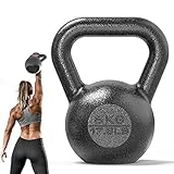 PROIRON Kettlebell Professional Kugelhantel aus Gusseisen, 8kg Gewichten Guss Schwunghantel Kugelgewicht Krafttraining - Schwarz Kettlebells