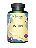 Kalium hochdosiert Vegavero® | 1390 mg Kaliumcitrat – 500 mg Kalium | Deutsche Produktion | Hohe Bioverfügbarkeit | Laborgeprüft | Vegan - Ohne Zusätze | Elektrolyte | Potassium Citrate