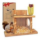 Eichhörnchen Futterhaus Chipmunks Futterkasten mit Mais Halter Eichhörnchen Haus Box Futterstationen Wildlife Feeder für Mais Erdnüsse Draußen Garten Dekor