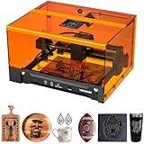 Laser Graviermaschine, L2 Flex 5.5W mit Gehäuse Beiliegender Lasergravur Maschine, Gravieren und Schneiden Holz beschichtetes Metall Glas Geeignet für Anfänger (Class 1, 5500mW)