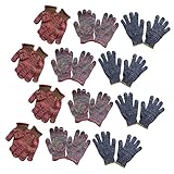 WOONEKY 12 Paare Blumen-Nylon-Handschuhe Gewächshaus Arbeitsgerät Angelhandschuhe Handschuhe für Männer Arbeitshandschuhe Outdoor-Gartenhandschuhe verschleißfeste Handschuhe warm halten