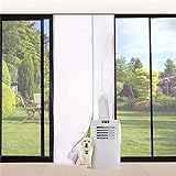 JTWMY Türdichtung Fensterdichtung 90×210cm für Mobile Klimageräte,Ablufttrockner,Tür tragbare Klimaanlage Türabdeckung Seal Kit mit Reißverschluss und Klettenband