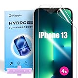 Ployeplo Hydrogel Displayschutzfolie für iPhone 13, 4 Stück HD Hydrogel Folie mit Positionierhilfe, TPU Hochempfindliche Flexible Transparente Kratzfest Schutzfolie