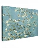 MuchoWow© Bilder Groß 120x80 cm XXL Wohnzimmer Deko Modern Wandbild Foto auf Leinwand Bild Schlafzimmer Room Decor Geschenke Gemälde - Van Gogh - Mandelblüte - Alte Meister - Kunst - Vintage