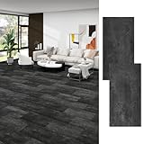 Mulgreat - PVC Bodenbelag - 12 Fliesen Selbstklebende Vinyl-Fliesen - Vinylboden - Betoneffekt - Vinylboden Selbstklebend - 60,96 cm x 30,48 cm Dicke 1,5 mm 2.23m²