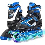MammyGol Inline-Skates für Kinder Jungen Mädchen PU Räder Anfänger Rollschuhe Klingen Kleinkind Mädchen Alter 8+ Größe 37-41