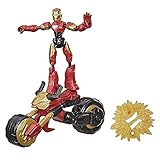 Hasbro F0244 Marvel Bend and Flex, Flex Rider Iron Man Action-Figur, 15 cm große biegbare Figur und 2-in-1 Motorrad für Kinder ab 4 Jahren