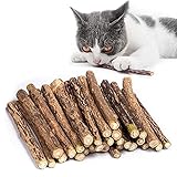 30 Stück katzenminze Sticks für Katzen, matatabi Stick Katzen Sticks, Matatabi-Kausticks als Katzenspielzeug, kauholz Katze Catnip Sticks, Katzenminze Sticks zum Schleifen von Zähnen