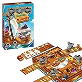 Ravensburger Kinderspiel 22342 - Planken-Plumpser - Wer zu viel riskiert, wird nass!! - Ein spannungsreiches Spiel für 2 bis 4 Kinder ab 5 Jahren