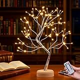 108 LED Lichterbaum Warmweiß Dimmbar Mit Fernbedienung Und Timer, Bonsai Baum Lampe Mit Verstellbare Äste, 8 Modi Dimmbar, USB/Batteriebetrieben Für Weihnachten Geburtstag Party Innendekoration