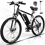 HITWAY E Bike Elektrofahrrad E-Mountainbike, 26' E-Fahrrad, Pedelec, 250W Motor 36V12Ah/48V15Ah abnehmbaren akku, 7 Gänge ebike, Reichweite bis zu 35-90km