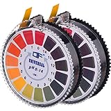 Universal-Teststreifen, pH-Wert, vollständiger Bereich 0-14, 2 Rollen, 16,4 ft/Rolle