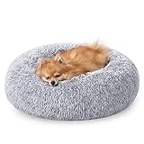 Feandrea Hundebett flauschig, Katzenbett, Donut Kissen,...