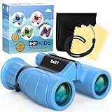Kizplays® Fernglas für Kinder, 8x21 Starke Vergrößerung, HD Feldstecher Tasche, Vogelbeobachtung, Wandern, Sightseeing, Tierwelt Spielzeug für kleine Jungen und Mädchen 4 5 6 7 8 Jahre Ostergeschenke