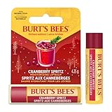 Burt's Bees feuchtigkeitsspendender Lip Balm, Cranberry Spritz mit Bienenwachs und Vitamin E, Christmas Flavour limitierte Auflage, 4.25 g