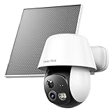 VISION WELL Solar Überwachungskamera Außen WLAN 2K, 360° Schwenkbar, KI Menschenerkennung, Farbnachtsicht, Spotlight & Sirene, Zwei-Wege-Audio, Batteriebetrieben, IP65 Wasserdicht, SD/Cloud Speicher