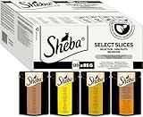 Sheba Selection Katzen Nassfutter im Portionsbeutel Geflügel Variation in Sauce Multipack 120x85g