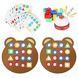 Soulitem Formanpassungsspiel für Kinder, Formanpassung Spiel Farbsensorisches Lernspielzeug, Spielzeuge für Kinder zum Formenlernen, Sortieren Stapeln Spielzeug, Shape Matching Game