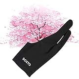 Rantoloys Zeichenhandschuh mit zwei Fingern für Tablet Künstler Handschuh für linke und rechte Hand kompatibel mit BOSTO / UGEE / Huion / Wacom Grafik-Tabletten