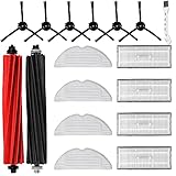 17 Stück Zubehör für Roborock S8 / S8+ Saugroboter mit 2 Hauptbürste 4 Wischtücher 4 Filter 6 Seitenbürsten 1 Reinigungsbürste