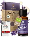 Heldengrün® BIO Lavendelöl [100% NATURREIN] Lavandula angustifolia - Echtes Lavendelöl: floral, frisch & voller Seele - Aromatherapie Lavendel - Ätherisches Öl