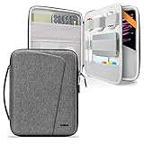 Inateck Hartschalen Tablet Tasche Hülle Kompatibel mit 11 Zoll iPad Pro M4 2024, 11 Zoll iPad Air M2 2024, 11 Zoll iPad Pro 2018-2022 M2/M1, Stoßabsorbierende Tragetasche, Grau