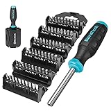 DURATECH Multibit-Schraubendreher-Set, 60 in 1 Schraubenzieher Set, Cr-V Bits mit Schlitz, Kreuzschlitz, Torx, Sechskant, Vierkant, Pozidriv, Bit-Schraubendreher für DIY, PC, Möbel