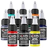 CNC Tattoo Farbe Set - Kit 10 Basic Colours 1oz (15 ml) 10 einheit - Tattoo-Tinte, Tattoo Ink Set TI6003-15-10