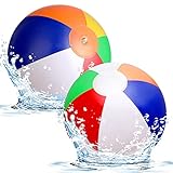 Abeillo Wasserball Aufblasbar, 2 Stück Aufblasbare Wasserbälle Dia. 33cm Inflatable Strandbälle, Schwimmball, Wasserball für Beach Balls Pool Party - Kinder und Erwachsene (13 Zoll)
