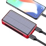 Tragbares Solarladegerät – 50.000 MAh Solar-Powerbank Mit Kabelloser Aufladung, Schnellladetechnologie | Solarbatteriesatz Mit Typ-C-Eingang, Externer Akku Für Telefone Und Tablets, 160 X 81 X 33 Mm