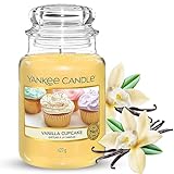Yankee Candle Duftkerze im Glas (groß) – Vanilla Cupcake – Kerze mit langer Brenndauer bis zu 150 Stunden – Perfekte Geschenke für Frauen