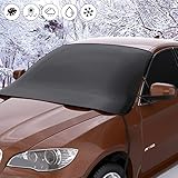 Senders Frontscheibenabdeckung Winter, Auto Scheibenabdeckung Fixierung Faltbare Windschutzscheibenabdeckung Frontscheibe Abdeckplane gegen Schnee, Frost, EIS, UV-Strahlung, Staub (175x120cm)