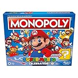 Monopoly E9517100 Super Mario Celebration Brettspiel für Super Mario Fans ab 8 Jahren, mit Soundeffekten aus dem Videospiel, Multi, Standard