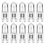 Lamkrtlp Halogen G9 Backofenlampe 40W 230V Leuchtmittel G9 Backofen Glühbirne Oven Lampe Für Ofen- und Mikrowellenherd-Glühbirnenanwendungen Hitzetolerante Glühbirnen 10er-Pack