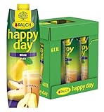 Rauch Happy Day Birne| aus extra-saftigen Williams-Birnen | feines, aber intensives Aroma | ohne Konservierungsstoffe |6x 1l Tetra Prisma