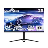 SMART TECH 25 Zoll Gaming Monitor 240Hz, USB-C 65W, Mit Zwei Lautsprechern, MPRT 1ms, FHD, Type-C, FreeSync, Höhenverstellbar, Drehbarer, USB-C HDMI2.1 DP1.4 Anschlüsse (Mit HDMI&USB-C&DP Kabel)