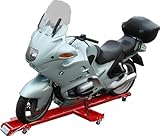 TRUTZHOLM® Profi Motorrad Rangierhilfe für Seitenständer 567 kg Rangierschiene schwere Ausführung Motorrad Rollwagen Rolli