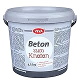 Viva Decor® Bastel Beton zum Kneten (4,5 kg Eimer) Knetbeton für Dekorationen - kreativ Basteln mit dem Bastelbeton zum Kneten- oder als Abformmasse für Deko - Made in Germany