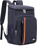 QINGLOU 28L Kühlrucksack Thermo Rucksack Picknickrucksack Kühltasche Groß Isoliert Cooler Bag Männer Frauen für Picknick/BBQs/Camping/Ausflügen/Einkaufen (A. Navy blau)