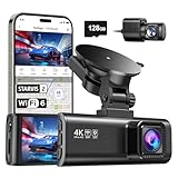 REDTIGER Dashcam Auto Vorne Hinten 4K/2,5K mit STARVIS 2, Dash Cam Auto Kamera 3,18' IPS-Bildschirm, kostenlose 128-GB-Karte,5.8GHz WiFi, GPS, 170°Weitwinkel WDR, Unterstützt 256 GB Max(F7NP)