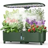 hydroponisches Anzuchtsystem, 15 Pflanzplätzen Indoor Kräutergarten-Set, Smart Garden mit Automatisch Timer, ausgestattet mit Vollspektrum LED-Wachstumsleuchte, Höhenverstellbar, 5L Wassertank