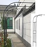 Rankhilfe Halbbogen Verzinkt RosenHalbbogen GartenTorbogen Metall Stabil Rosenbögen HBT：60x240x40cm 90x240x40cm(Schwarz,150x240cm/4.9x7.9ft)