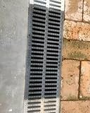 SAFWELAU Grabenablaufsystem Entwässerungsgraben 4'/ 6'/ 7'/ 8' Breite rutschfeste, rechteckige Outdoor-Grabenabdeckung für Yard Garden Floor Channel Trog Top(50X10X2cm(19.7X3.9X0.8in))