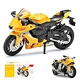 Tupinerq Motorrad Spielzeug,Motorrad Modell Mini Moto Geschenk,Simulation Modell Spielzeug-Motorrads für Jugendliche GeburtstagParty Geschenke (Gewöhnlicher Motorren, Yellow)