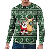 Ugly Christmas Sweater Herren Herren-Pullover Mit Langen Ärmeln, Kordelzug, Freizeit-Kapuzenpullover Der Ringe Sweatshirt Herren Pullover 4XL Herren Pullover Baumwolle Sommerhemd Herren