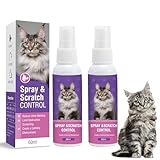 Pet Calming Spray Katzen Beruhigungsmittel Spray 2 Stück Beruhigung Beruhigungsspray FüR Katze Katzenberuhiger Beruhigender Beruhigendes Entspannungs Anti Stress Mittel Calming Anzeichen M